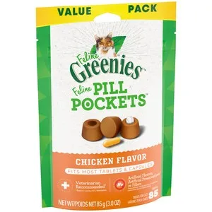 3 oz. Greenies Pill Pockets Cat Chicken Treats - Treats